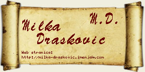 Milka Drašković vizit kartica